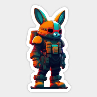 Cyberpunk Bunny Retro Vintage Sticker